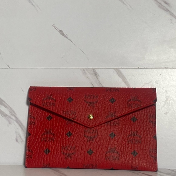 MCM Handbags - Authentic MCM red envelope clutch